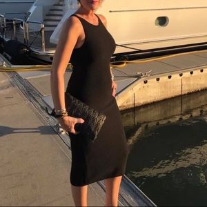 EUC Michael Kors basket knit bodycon black dress